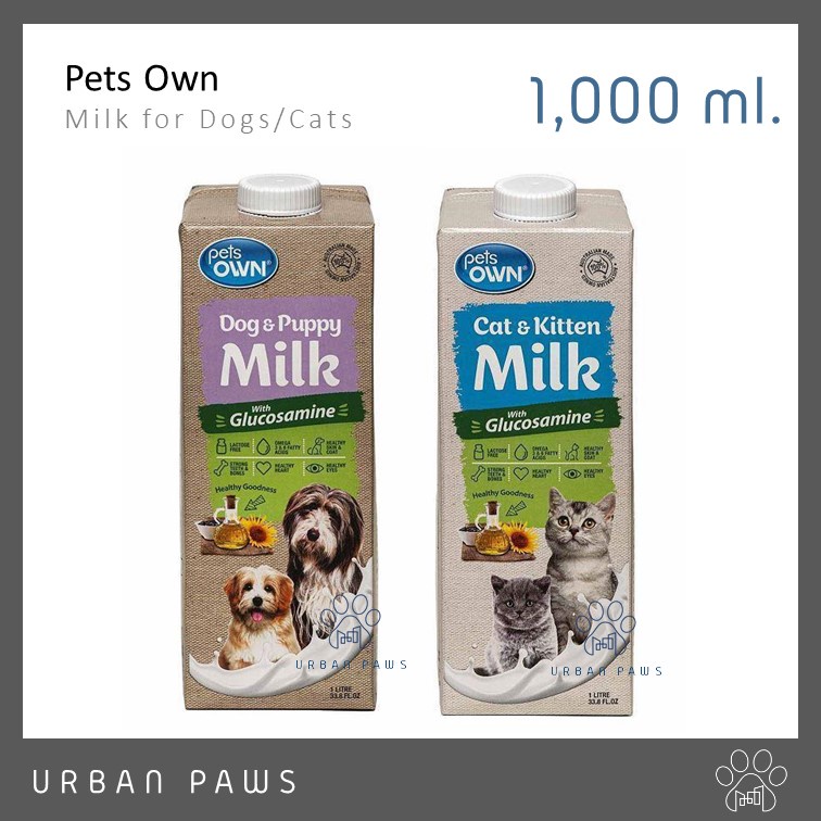 Pets Own Milk นมพร้อมดื่ม Lactose Free สำหรับสุนัขและแมว 1000 ml (1