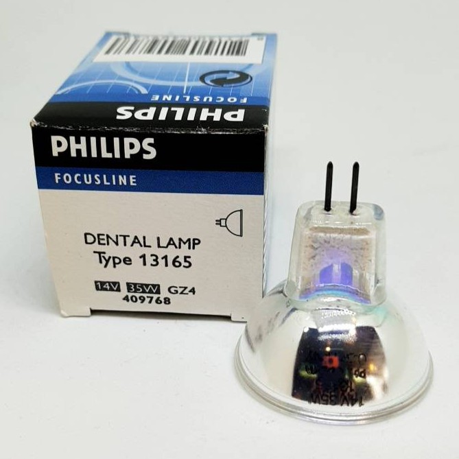Dental Lamp 13865 12V 75W G5.3/4.8 Philips หลอดทำฟัน หลอดฉายแสง