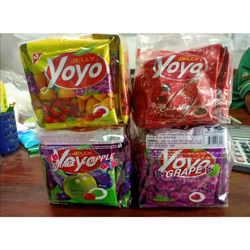 Jelly Yoyo เยลลี่โยโย่ มีให้เลือกหลายรส บรรจุ 12 ชิ้น 20กรัม Shopee