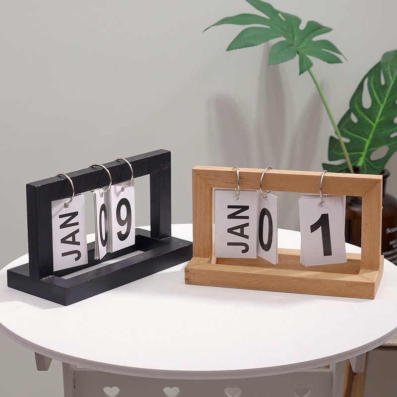 2022 creative wooden pageturning calendar simple home desktop knick