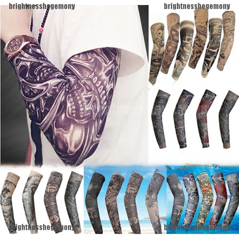 BMTH Fashion Tattoo Sleeves Arm Warmer UV Protection Outdoor Fake