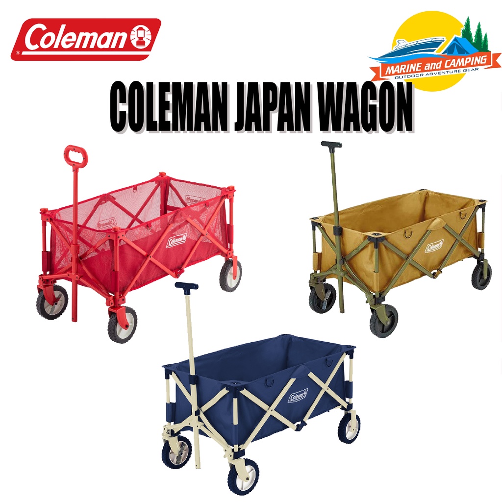 COLEMAN JAPAN WAGON NAVY รถเข็นสัมภาระแค้มปิ้ง Shopee Thailand