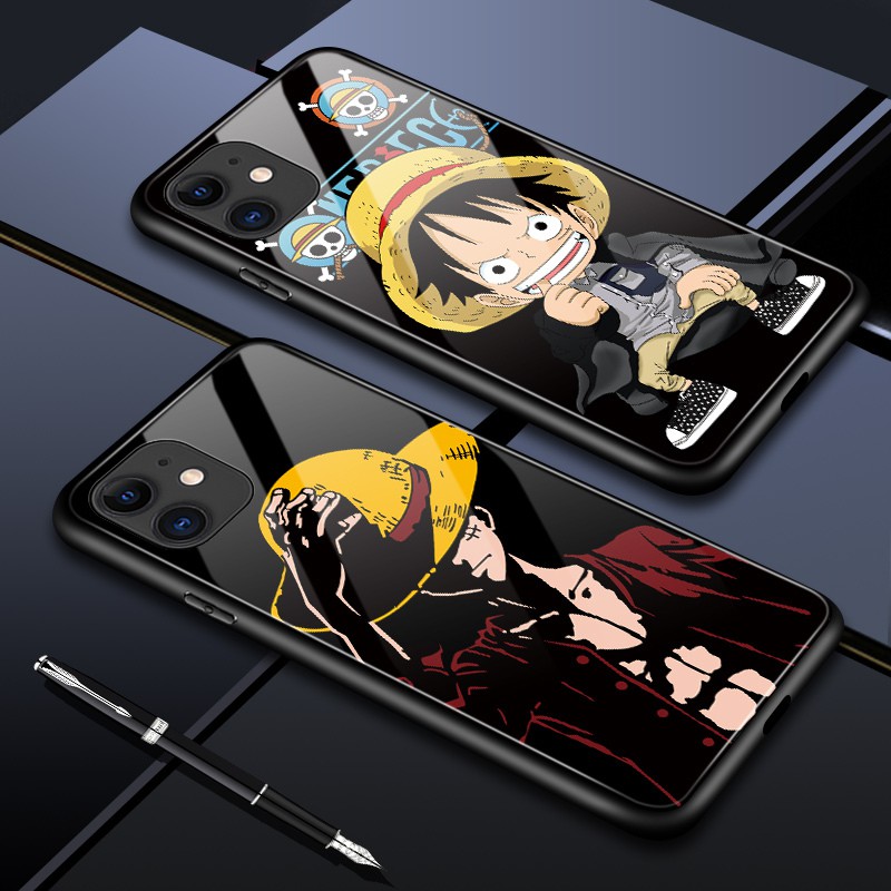 Iphone 12 Mini Pro Max Anime One Piece Luffy Glass Casing สำหรับ Phone