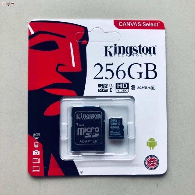 จุดประเทศไทยเมมโมรี่การ์ด Kingston Micro SD card Memory 256GB กล้อง