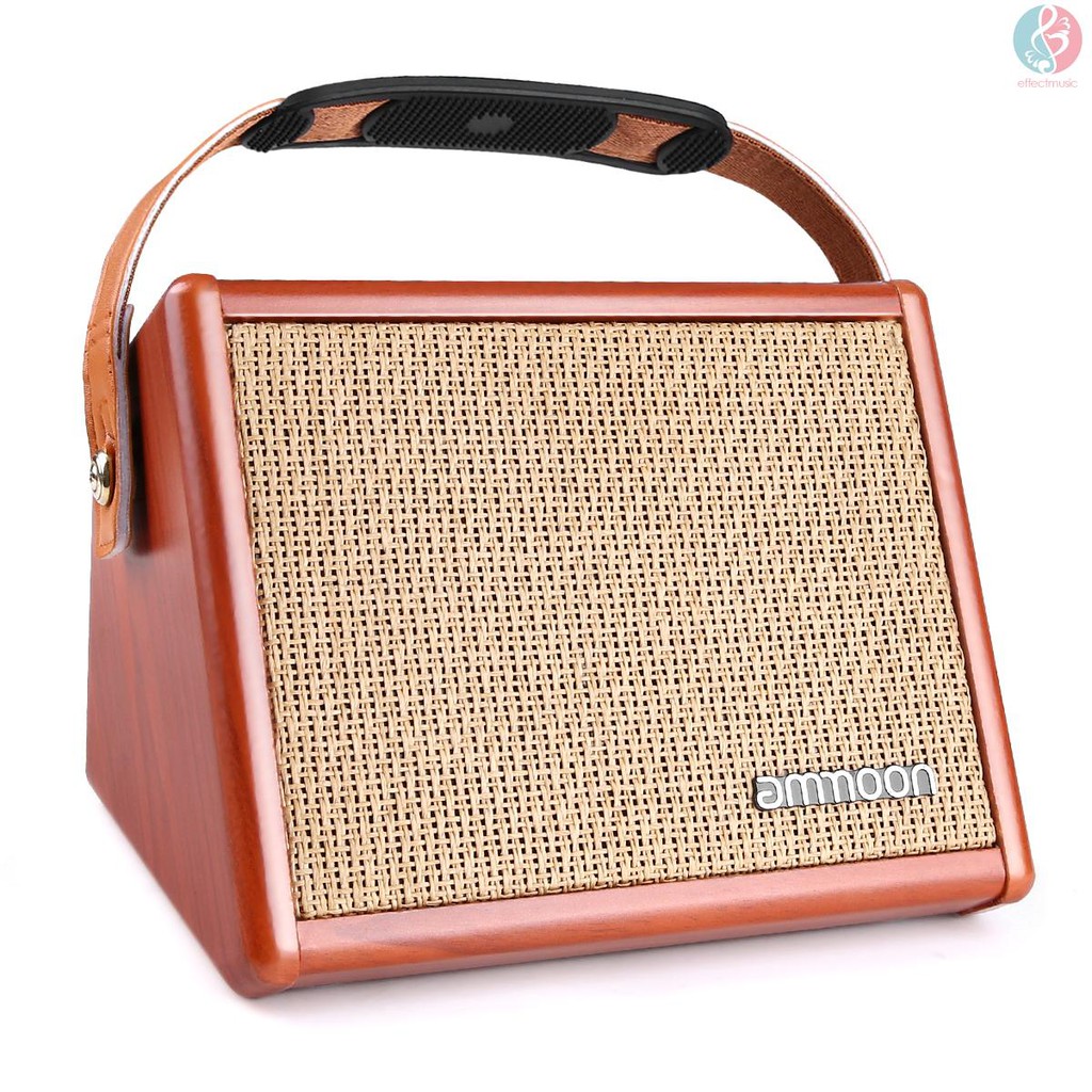 EM ammoon AC15 15W Portable Acoustic Guitar Amplifier Amp BT Speaker