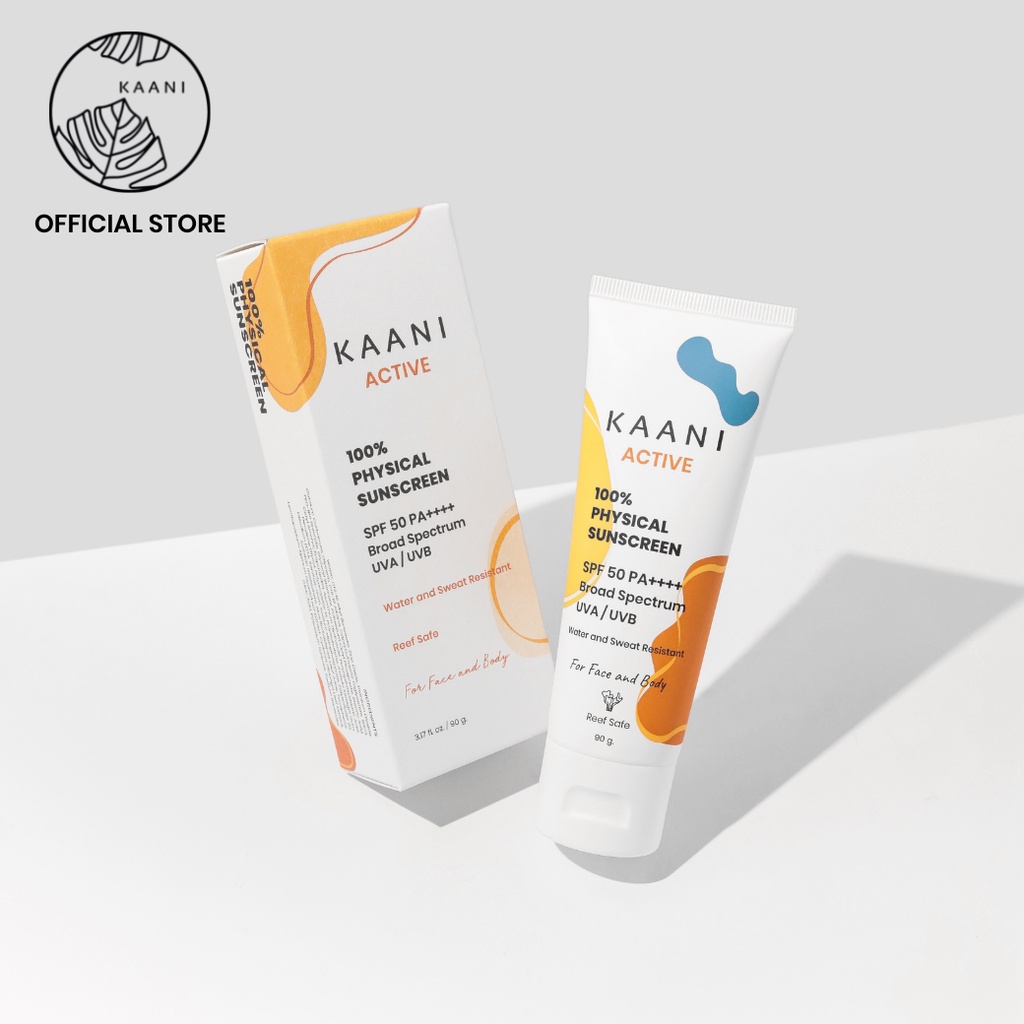 KAANI ACTIVE Physical Sunscreen SPF50 PA Reef Safe ครีมกันแดดธรรมชาติ