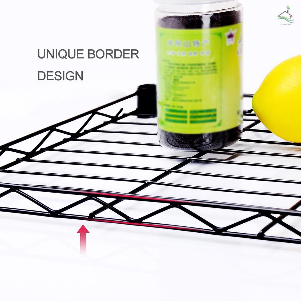 Yourroom】3Tier Shelf Shelving Storage Unit Metal Organizer Wire Rack