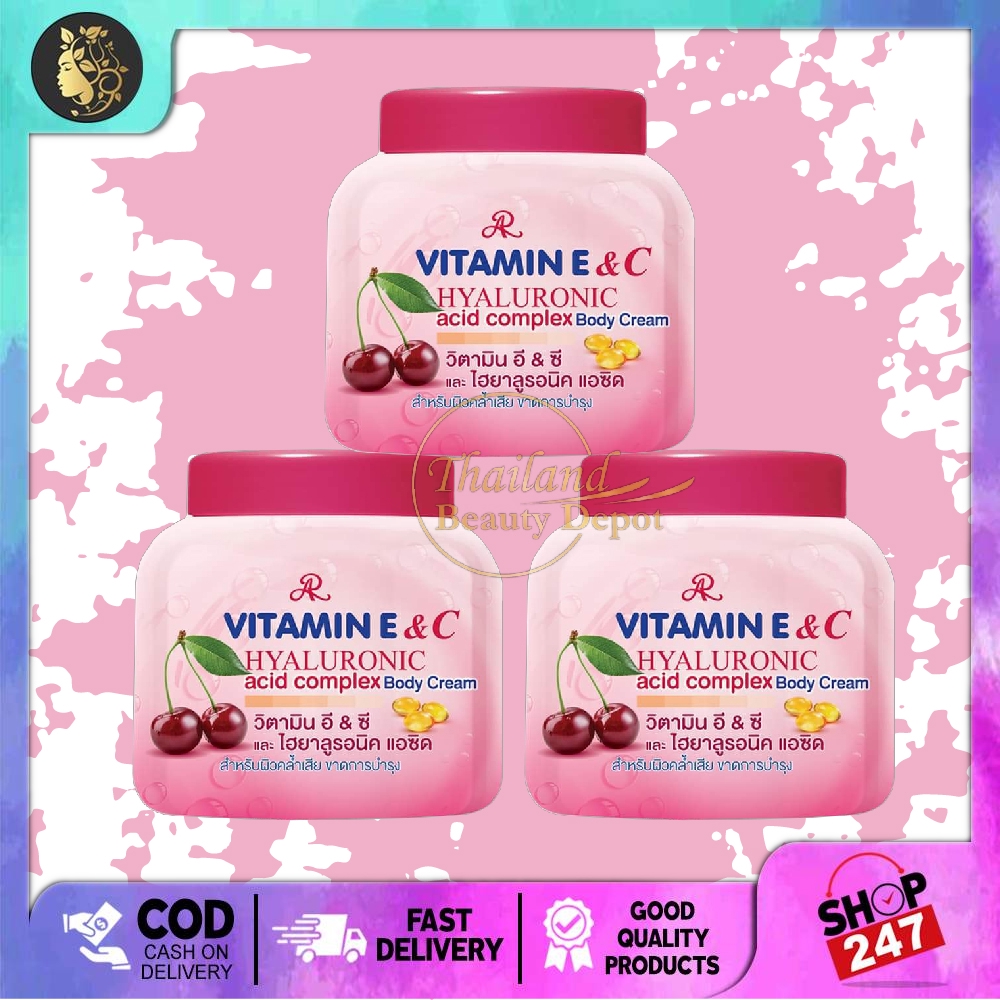 AR Vitamin E & C Hyaluronic Acid Complex Body Cream 200g Shopee Thailand