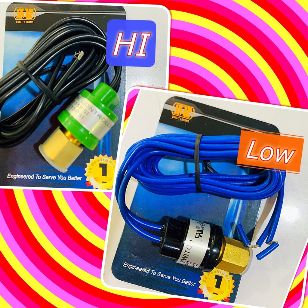 High,Low pressure switch ไฮ โล เพรสเชอร์สวิท (AUTO) ชนิดมีสาย Shopee