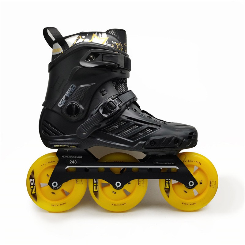 โรลเลอร์สเกต White Black Roller Skates atines Rocker owerslide leasure