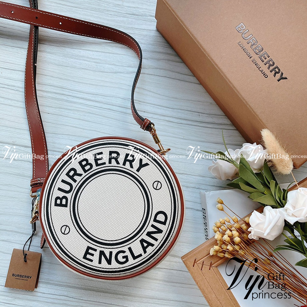 vipBurberry Logo Graphic Canvas And Leather Louise Bag Bur.berry