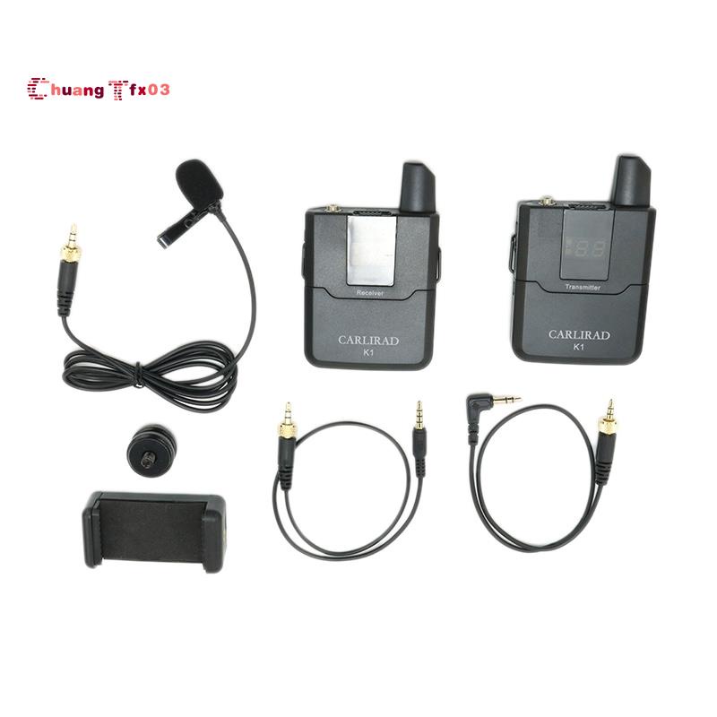 CARLIRAD Wireless Lavalier Microphone System Compatible with DSLRs