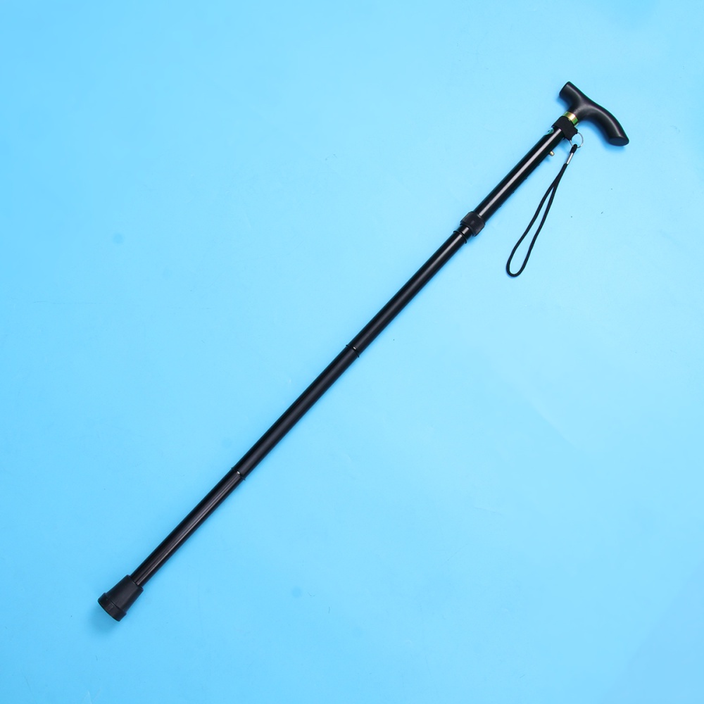 Aluminum Folding Trekking Pole Walking Cane Retractable Antislip Four