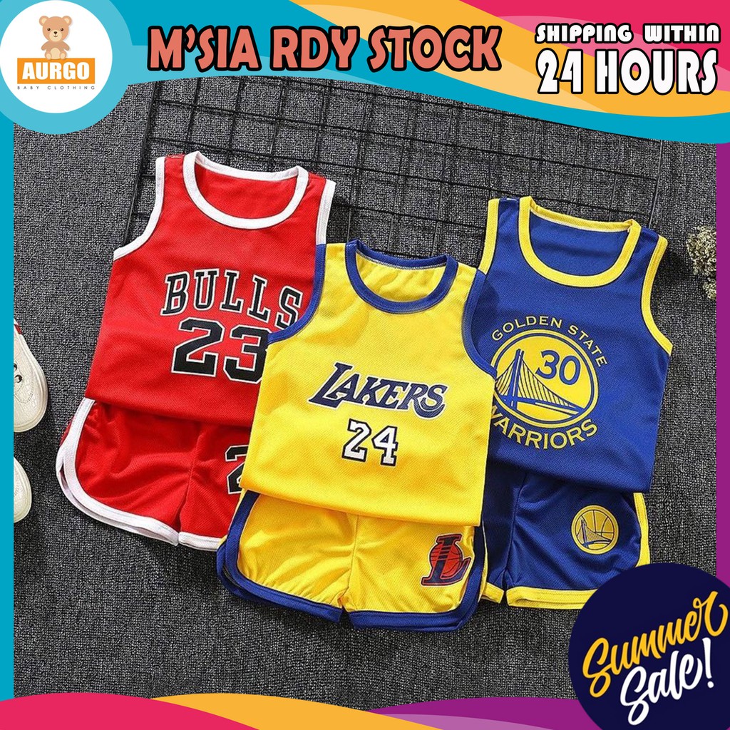 Local ready stock Children's baby boy or girl basketball sport wear and