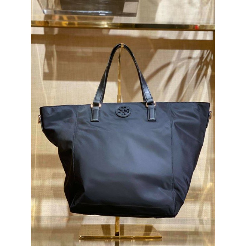 Tory Burch Tilda Large Nylon Tote Shoulder Bag Black Shopee Thailand