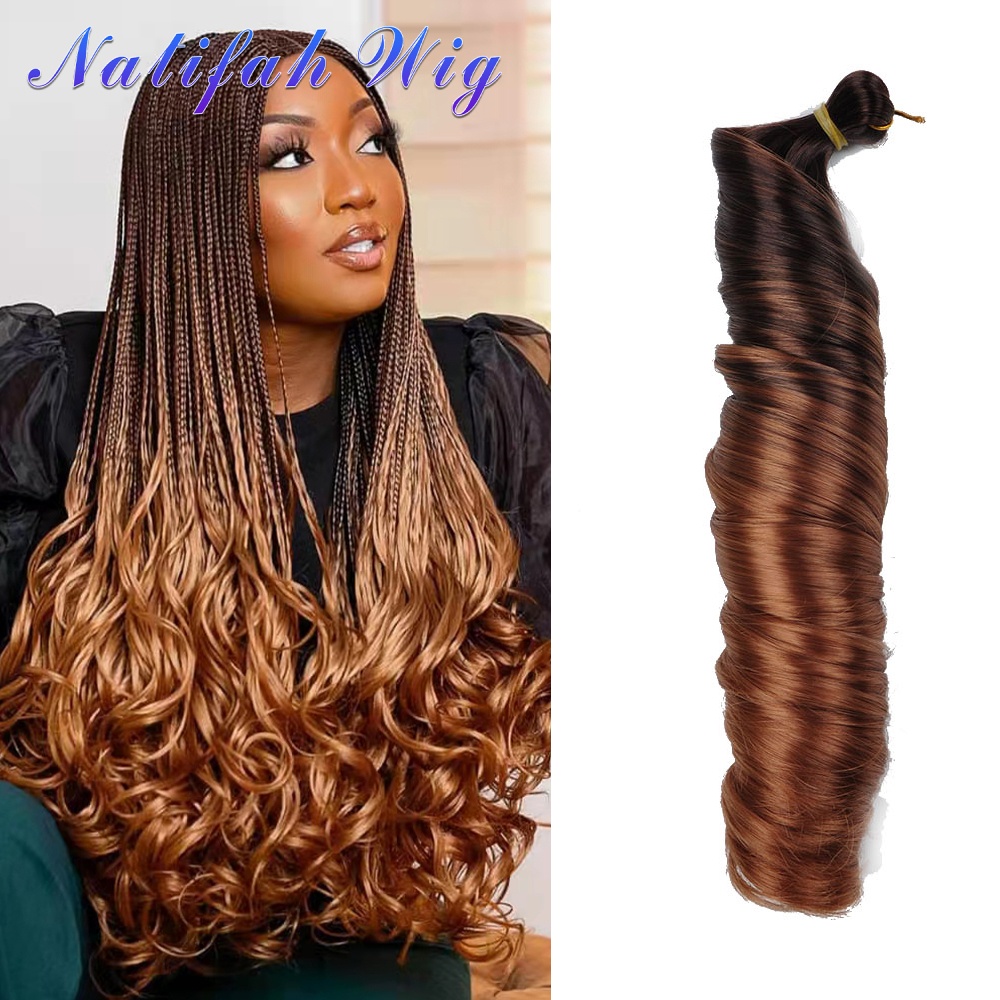 French Curls Synthetic Crochet Braid Hair Extensions Yaki Pony Style