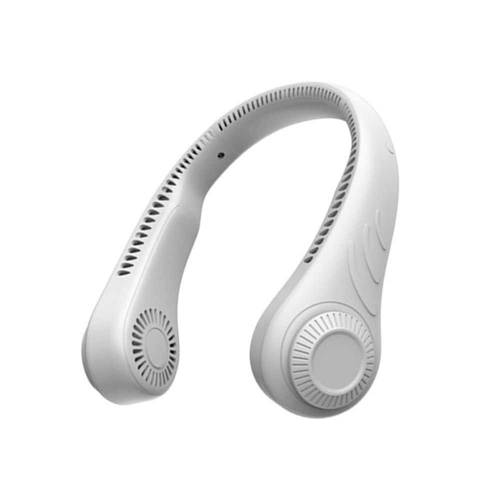 พัดลมมือถือortable Leafless Hanging Neck Fan USB ortable Charging Handheld Student Hanging Neck