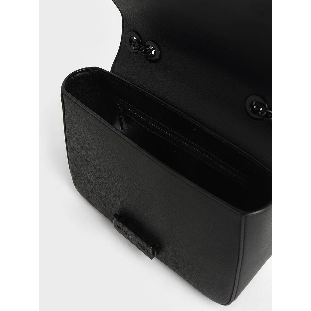 Charles and Keith CK280670824 Double Chain Link Crossbody Bag Female Small Sling Bag