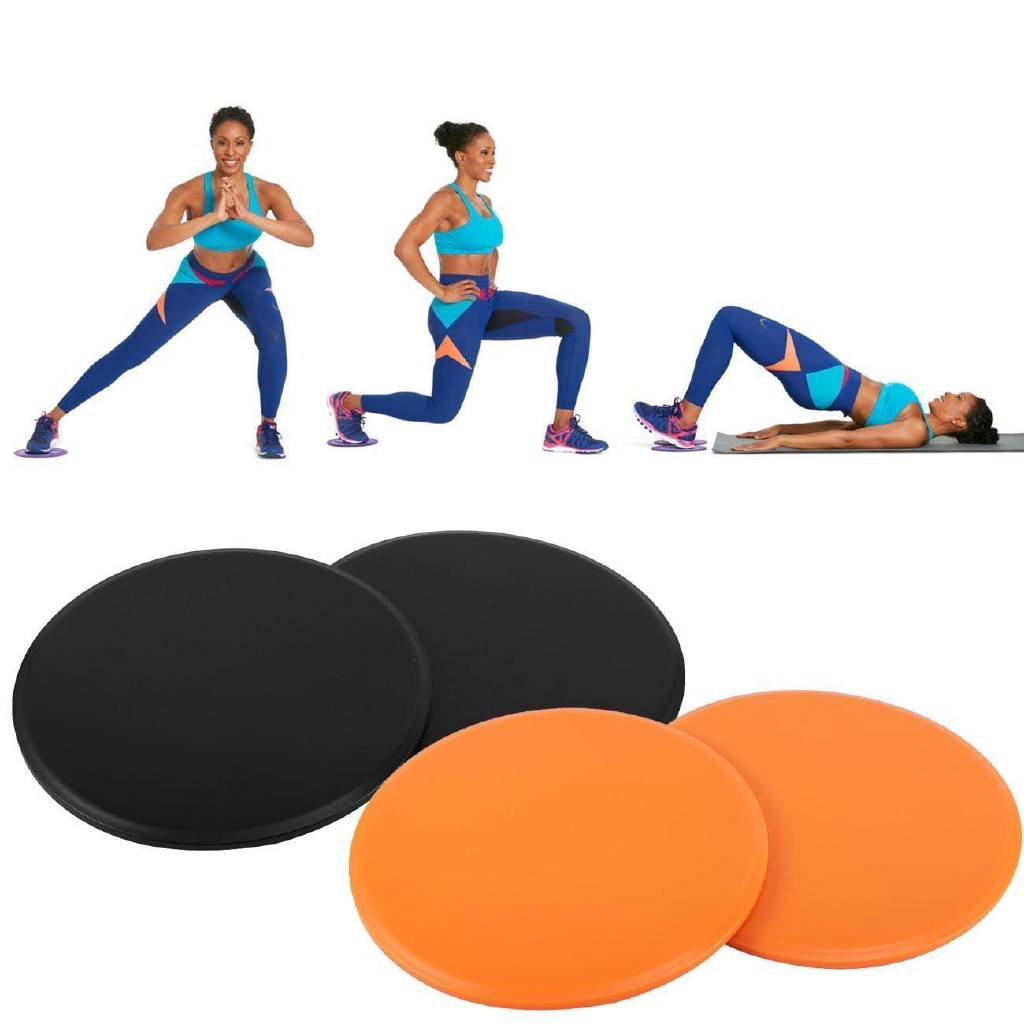 Fitness, Running & Yoga 2x Dual Sided Fitness Gliding Discs Core