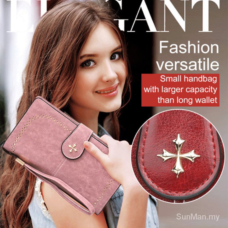 Multifunctional trifold zipper hand bag Clutches gH3N 72jxcxd117