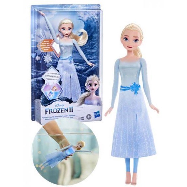 Disney Frozen 2 Splash and Sparkle Elsa Doll, Lightup Water Toy ตุ๊กตา
