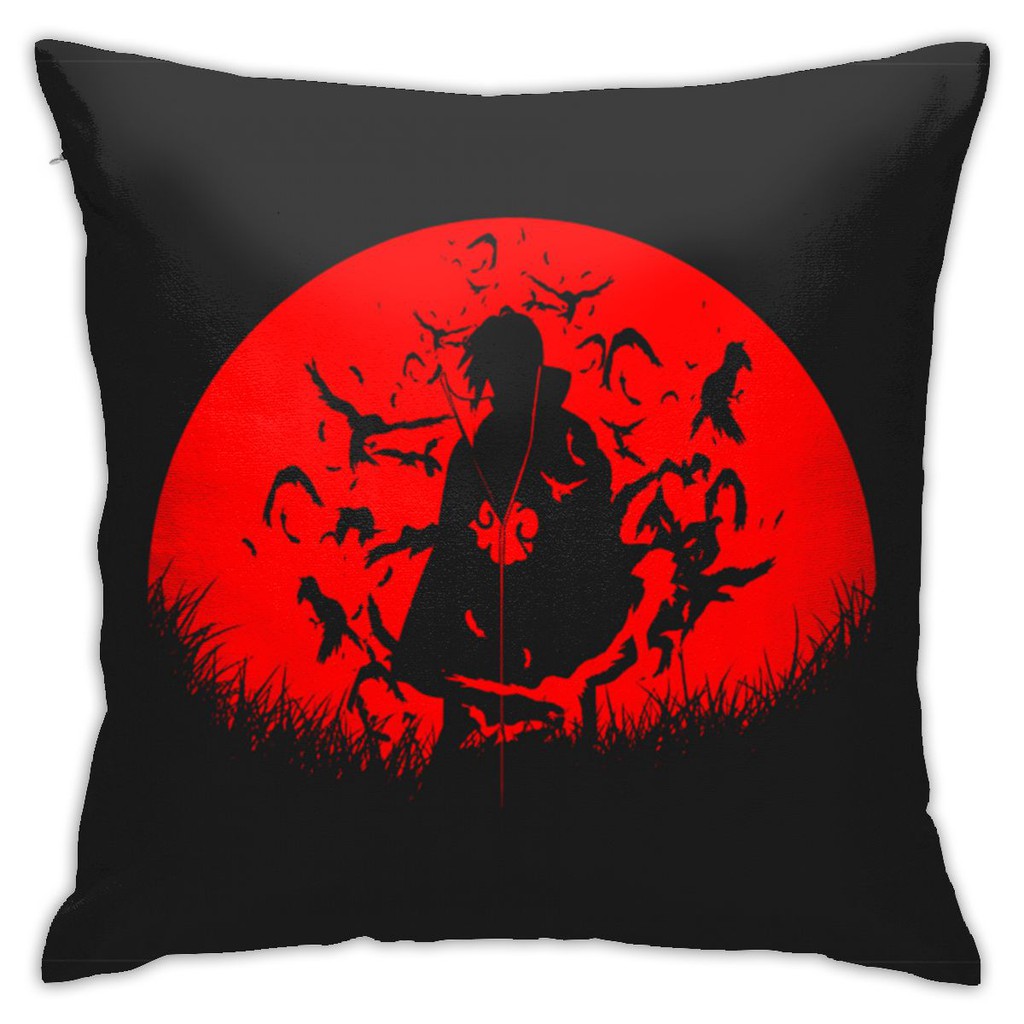 2021 Japanese Anime sasuke Akatsuki Organization Red Cloud Pillowcases Cushions Decorative