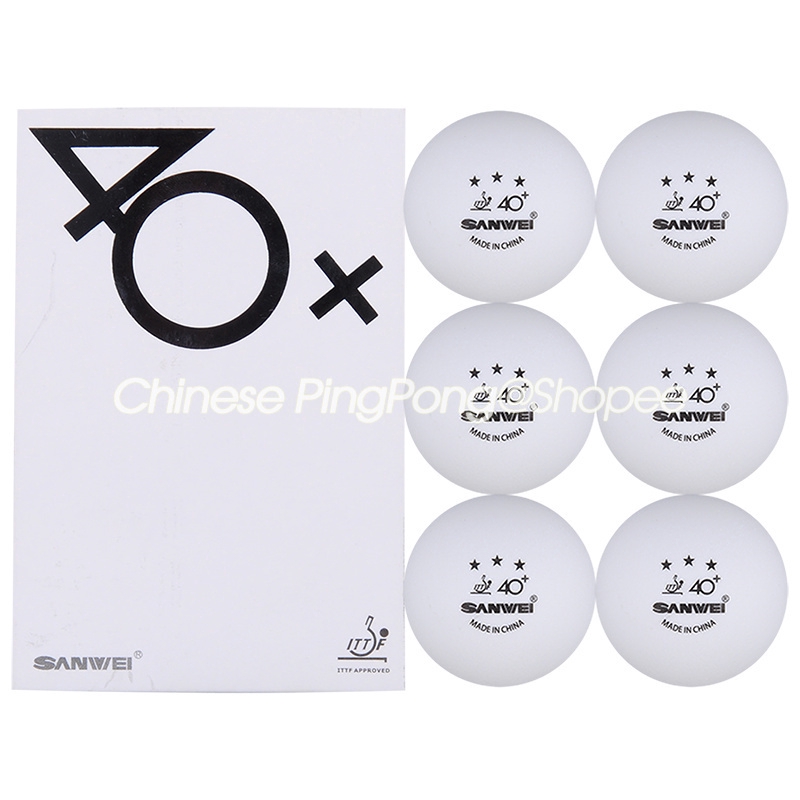 SANWEI 3Star Table Tennis Balls ITTF Approved Poly Plastic Seamless