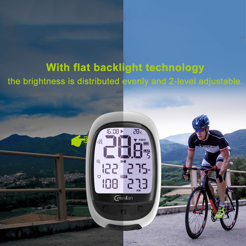 MEILAN M2 GPS Bike Computer Cadence Heart Rate Power Meter Cycling