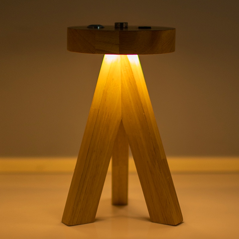 led rechargeable bar table lamp creative wood lamp desktop atmosphere