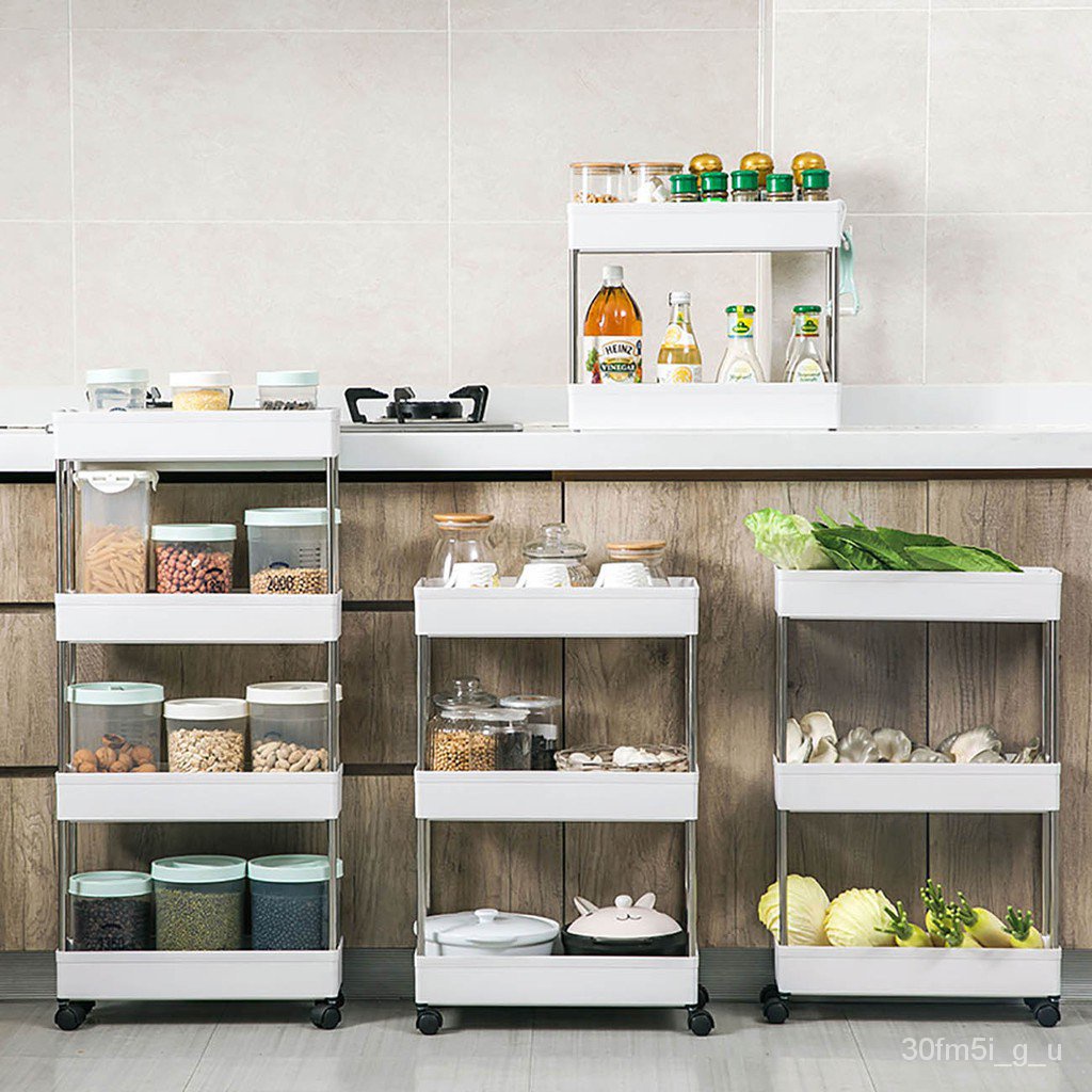 3 Tier/4 Tier Removable Kitchen Storage Rack Trolley Storage Rack