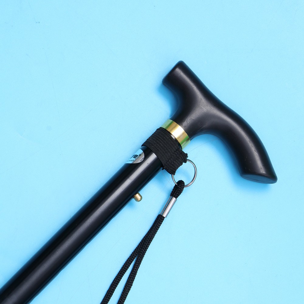 Aluminum Folding Trekking Pole Walking Cane Retractable Antislip Four