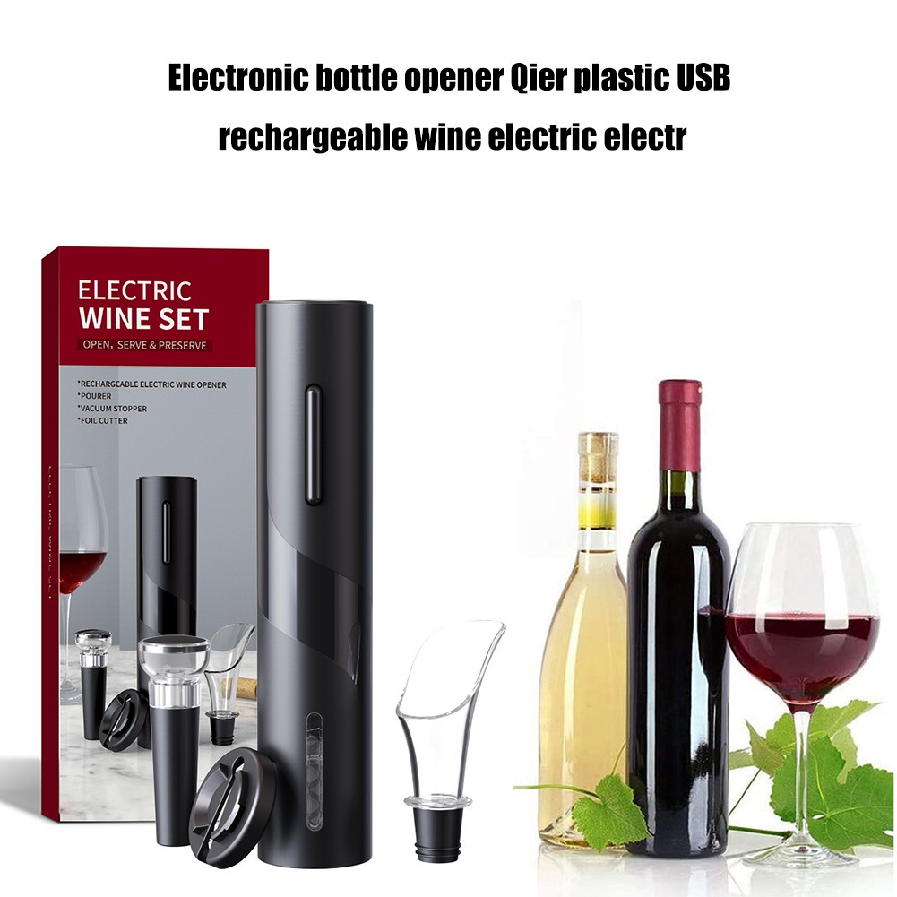 Automatic Wine Corkscrew Bottle Opener Foil Cutter Set Portable