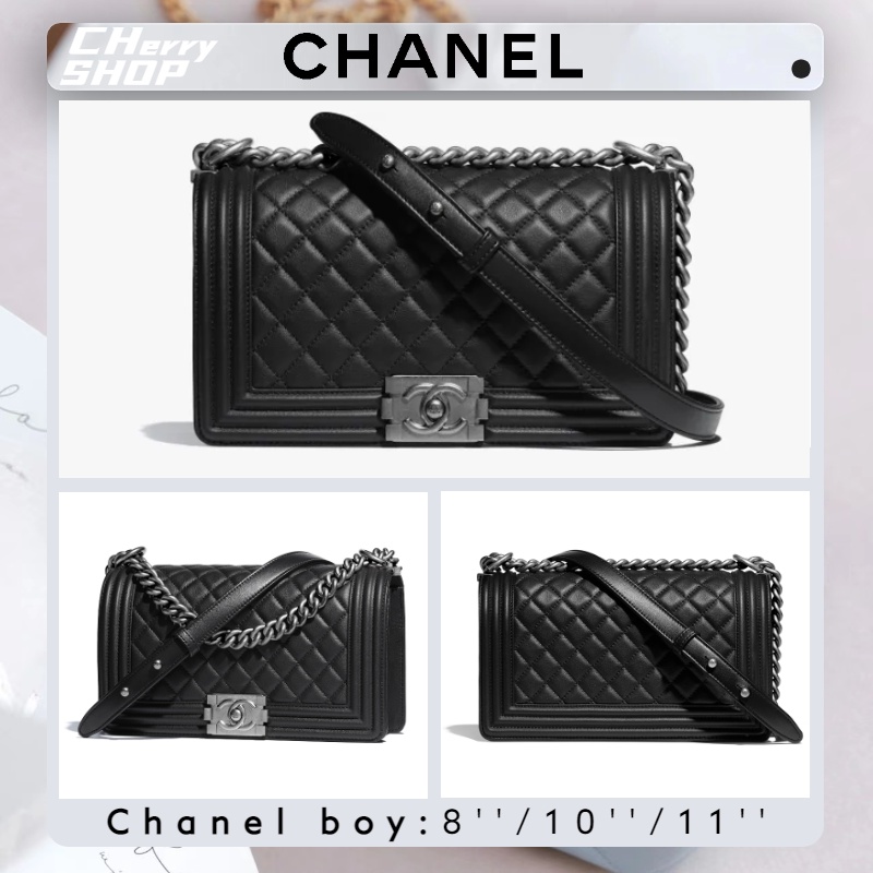 ชาแนล แท้????Chanel Boy bag 8'' 10'' 11''/ผู้หญิง/กระเป๋าสะพายข้าง