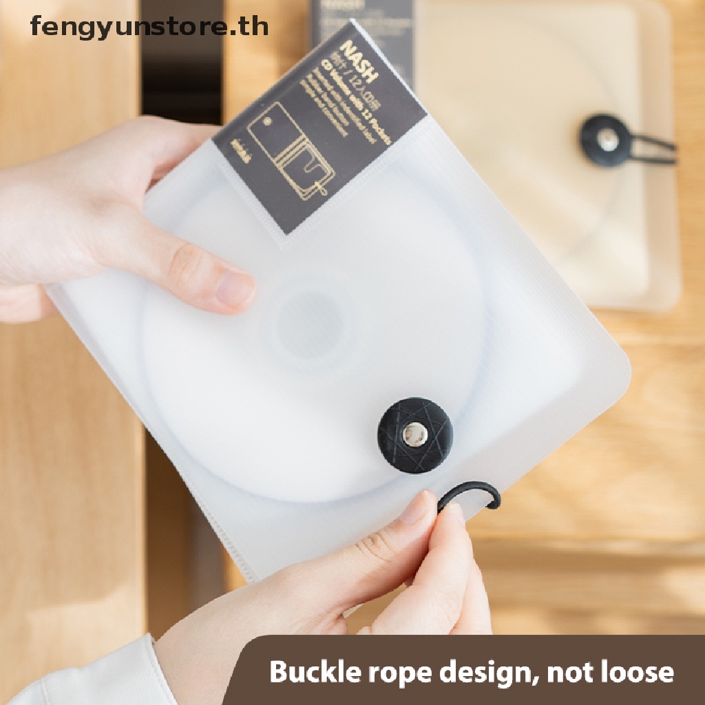 YUNSTORE CD Case DVD Holder Sleeve Disc Storage Bag Organizer Plastic