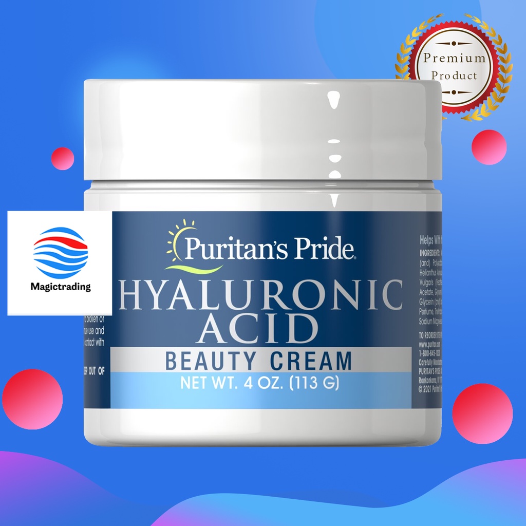 Puritan's Pride Hyaluronic Acid Beauty Cream / 4 oz. Shopee Thailand