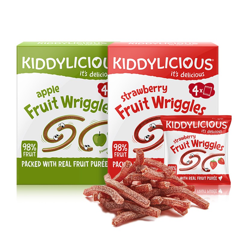 ♟ ☞รสสำหรับเด็ก Kiddylicious Natural Fruit Soft Bars Snacks for Baby