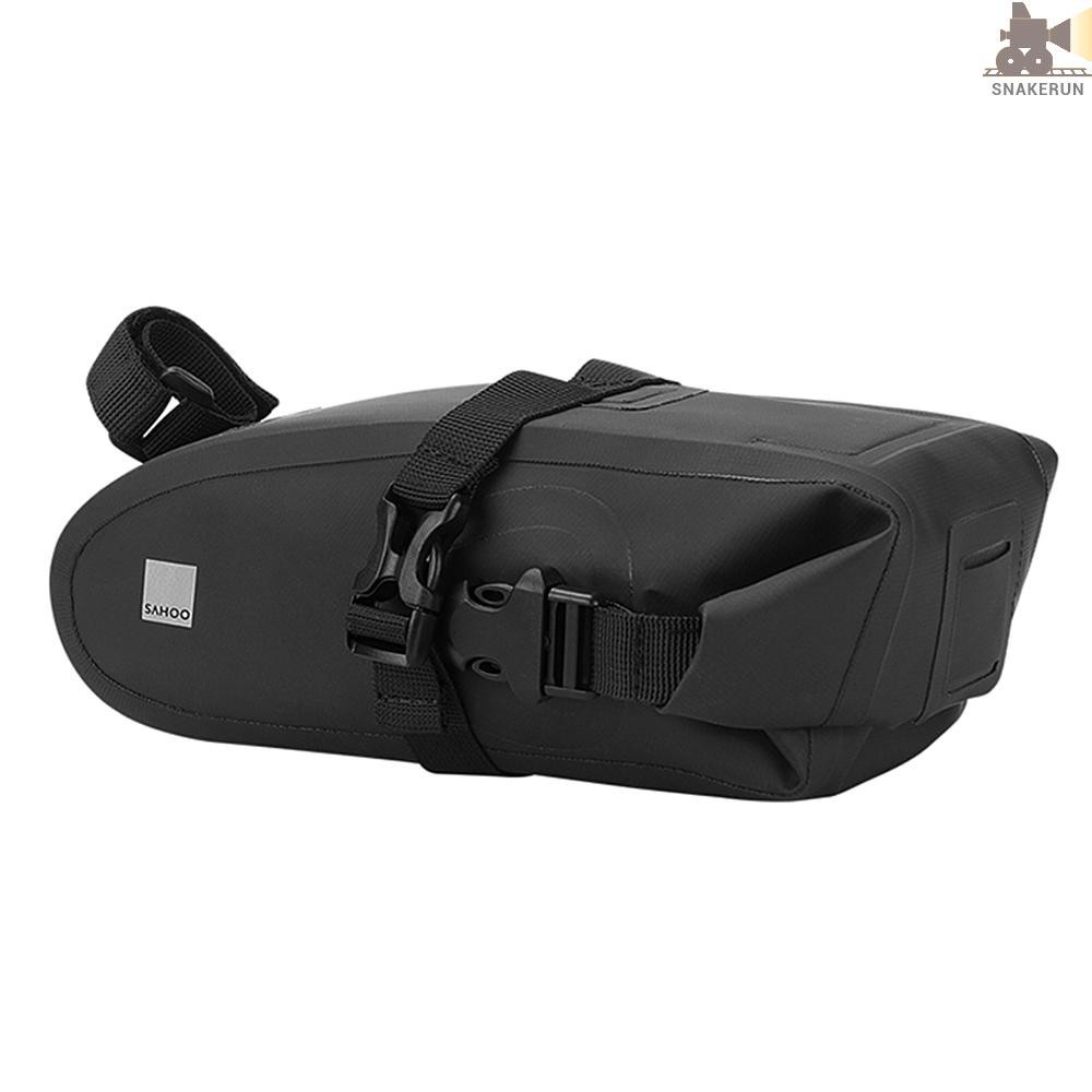 SnakeRun Bicycle Saddle Bag Waterproof Storage Reflective Cycling Rear Seat Post Large Capacity