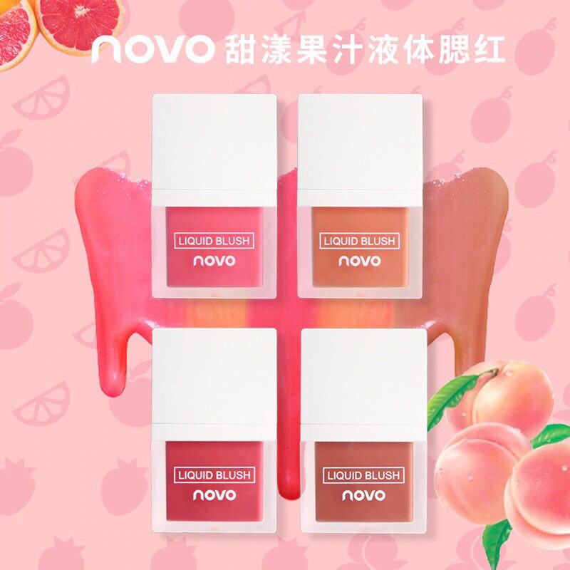 No.5267 Novo Juice Liquid Blush 7g. โนโว เนื้อลิควิด บลัชออนน้ำ บลัชออน