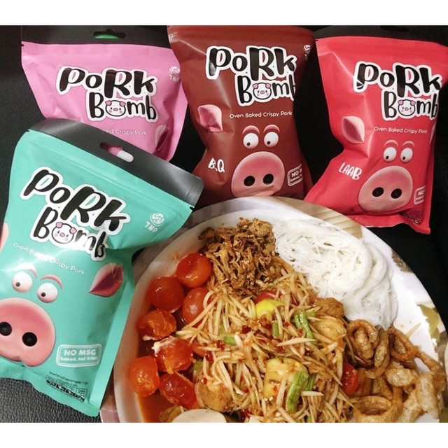Pork Bomb หมูเส้นอบกรอบ Shopee Thailand