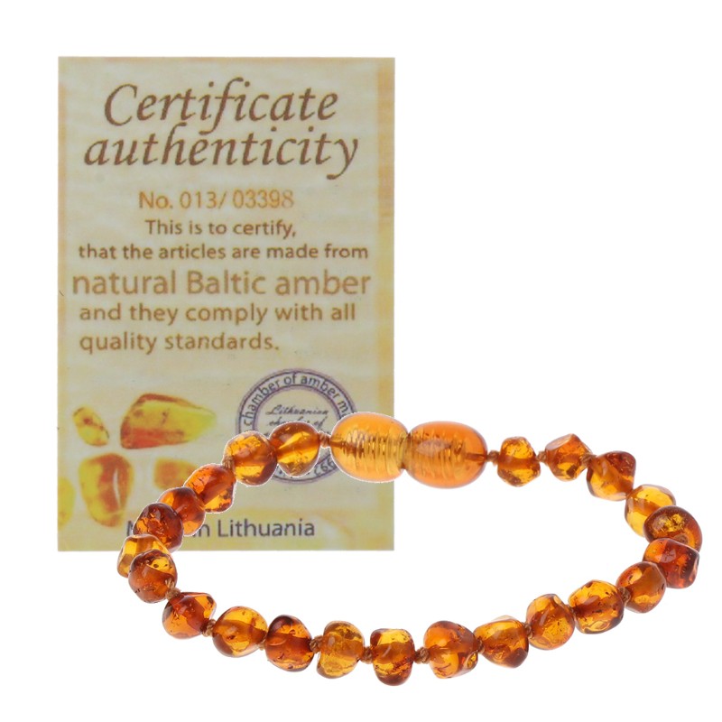 Genuine Baltic Amber Teething Bracelet Raw and Anklet Baby Beads for