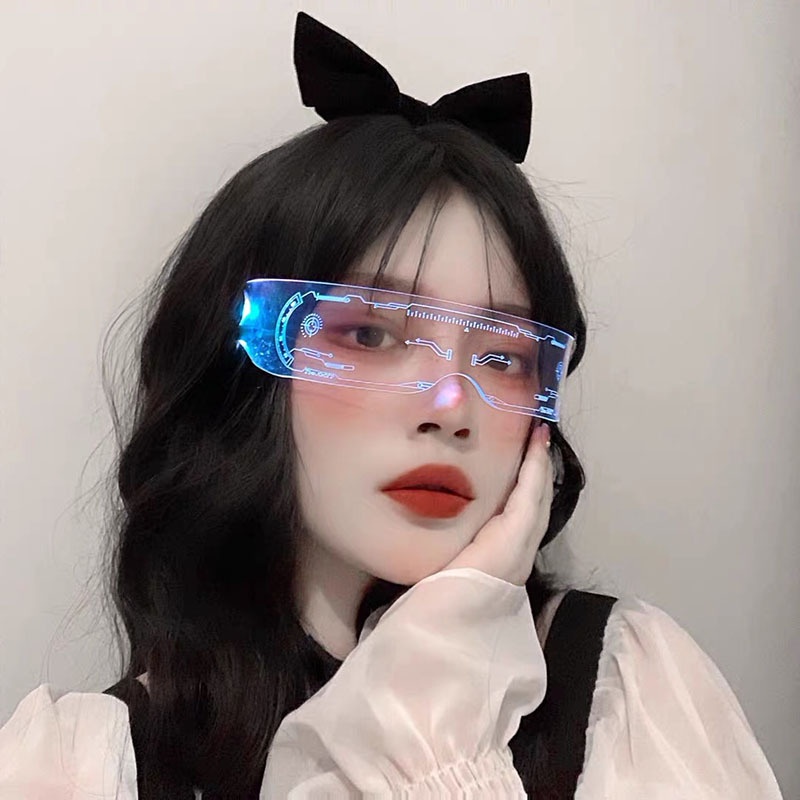 LED Light Luminous Glasses Trendy Future Technology Sense Tik Tok Same