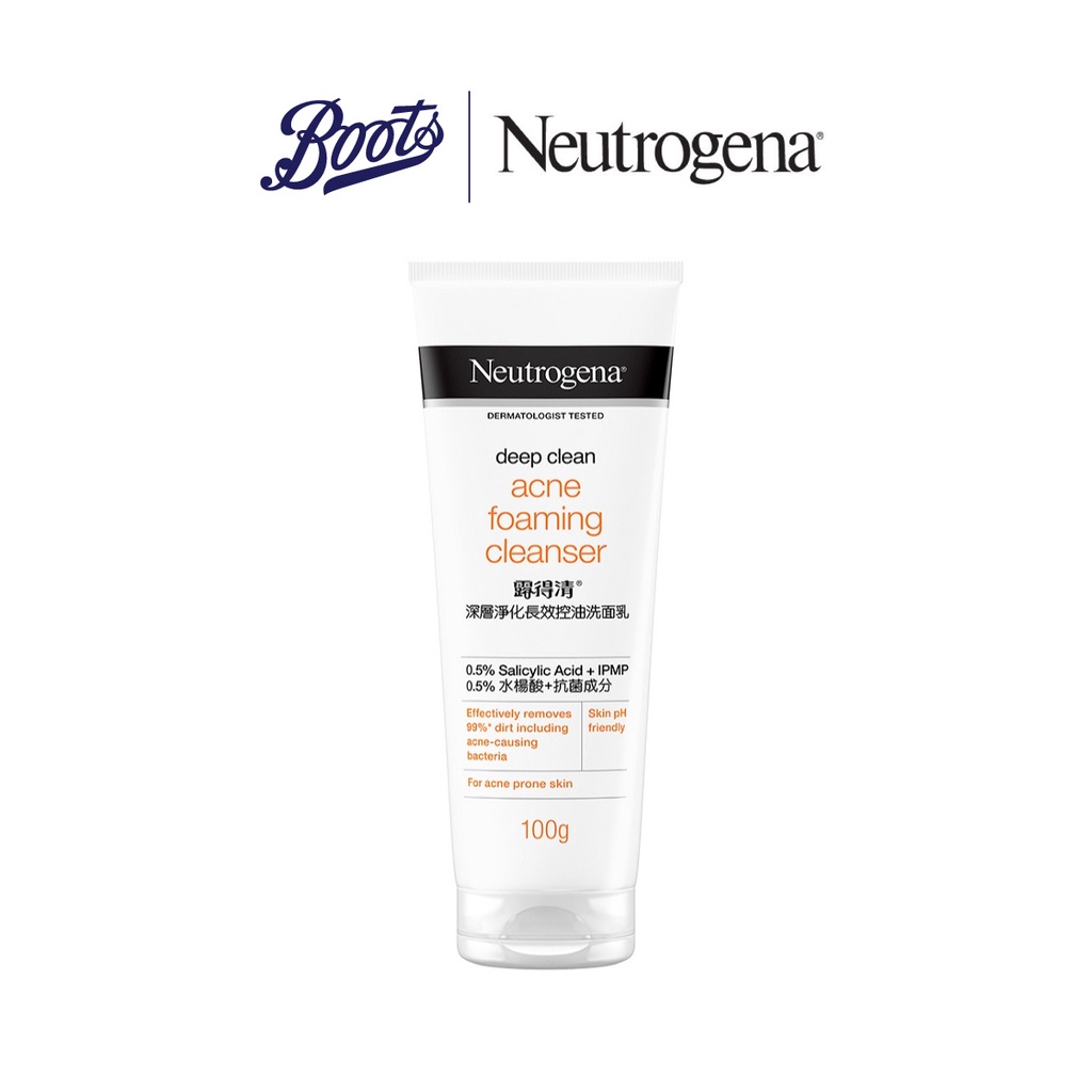 Neutrogena Deep Clean Acne Foaming Cleanser 100G นูโทรจีนา ดีพ คลีน แอ