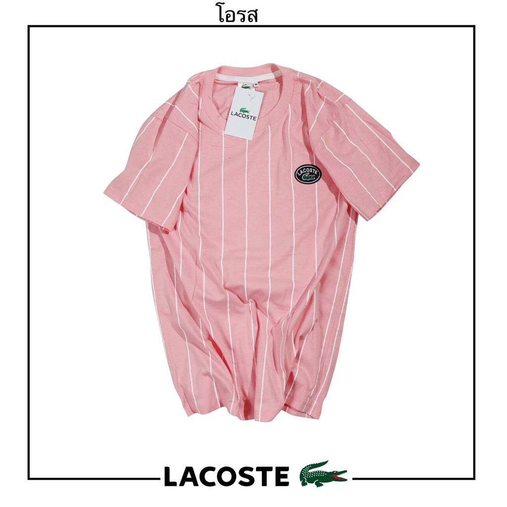 เสื้อยืดแขนสั้น งานป้าย ล า ค อ ส ไซส์ S M L(ตารางไซส์อยู่ในรายละเอียด