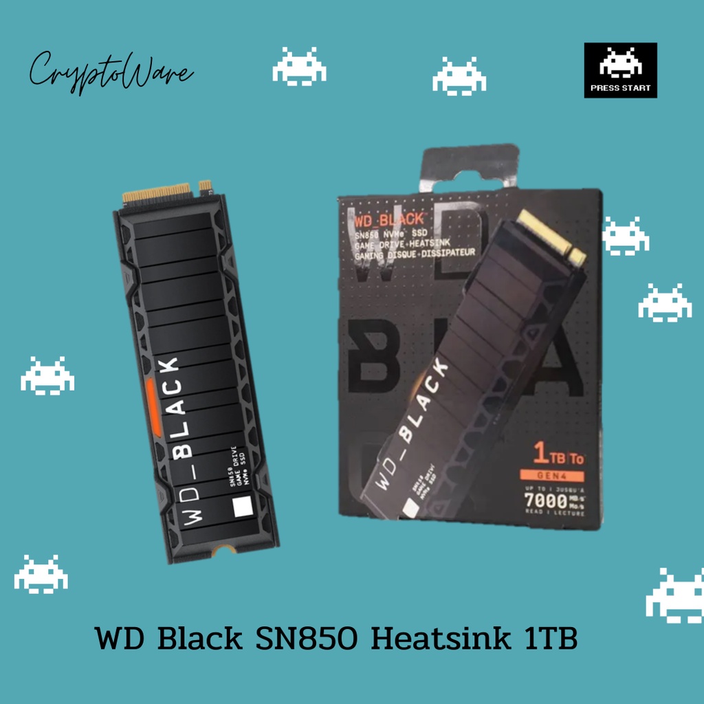 WD Black 1 TB SSD SN850 Heatsink Gen 4 (for computer and PlayStation 5 PS5) Shopee Thailand