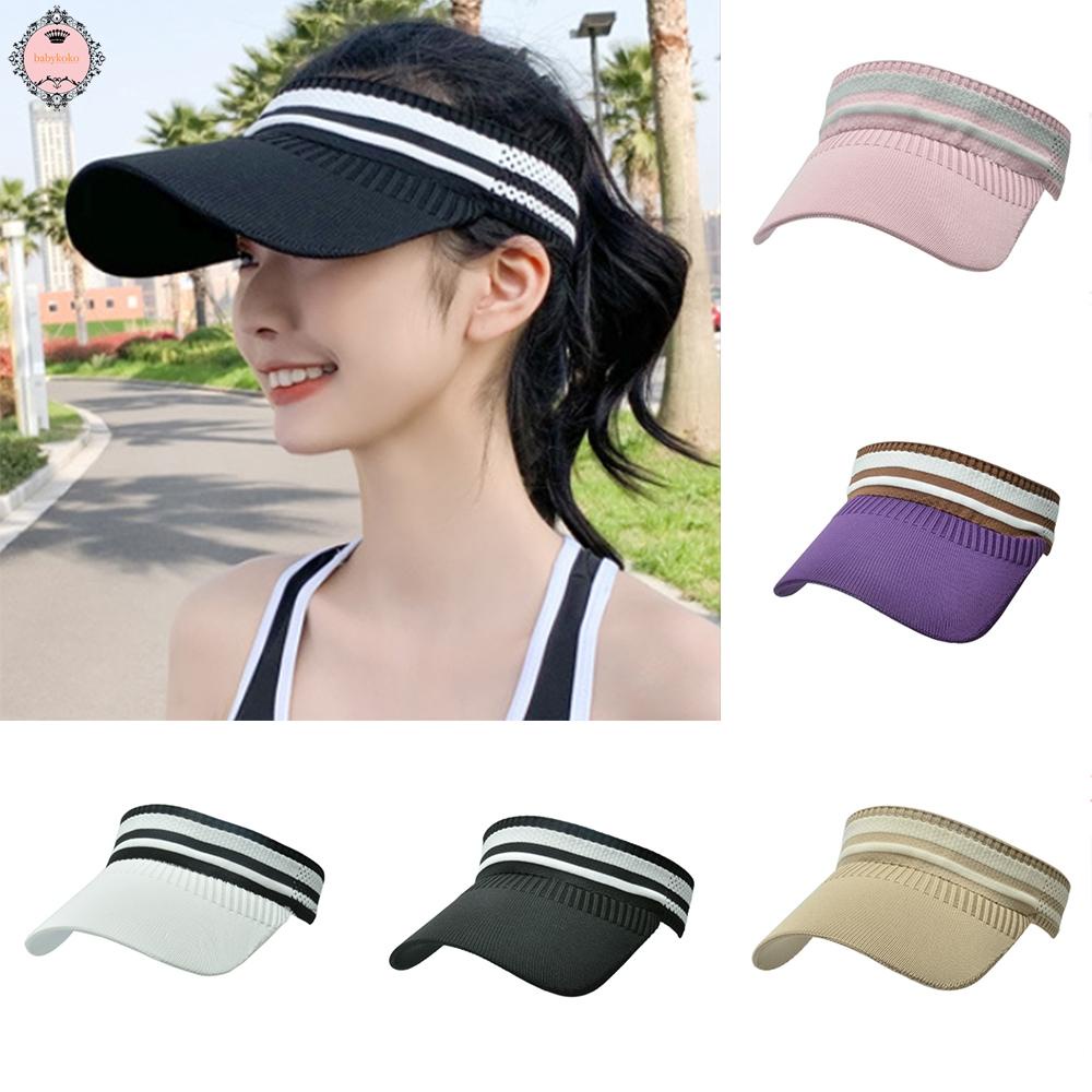 【Lomc】Women Sun Visor Hat Sports Tennis Golf Headband Cap Ladies