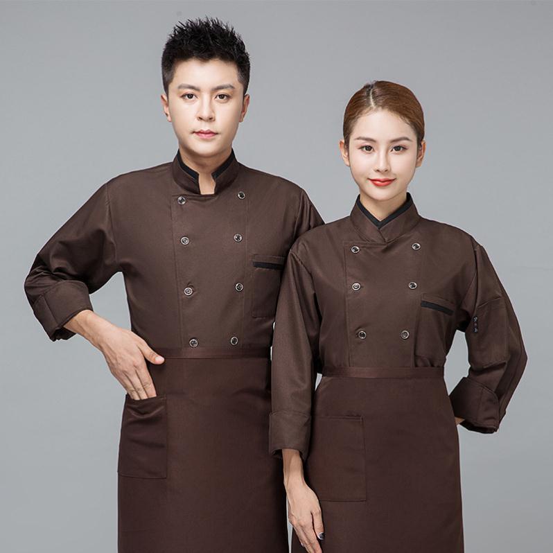 Chefs Clothes LongSleeved Mens Restaurant Hotel Clothing Baking Cake Shop c Kitchen Chef Work