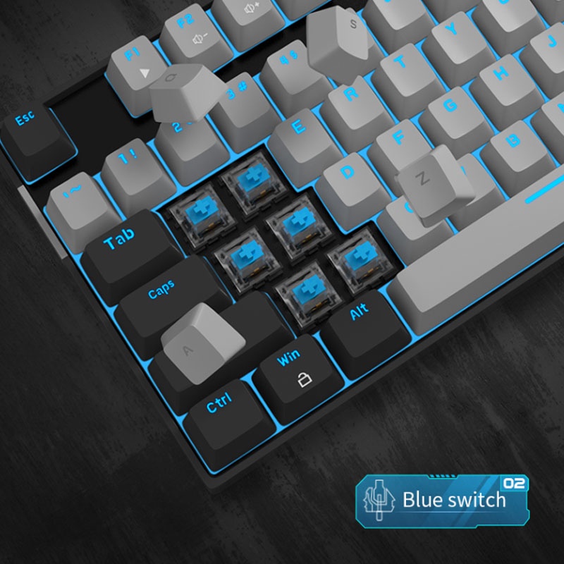 ♦MageGee MKstar Mechanical Gaming Keyboard Blue / Red Switch 87 keys