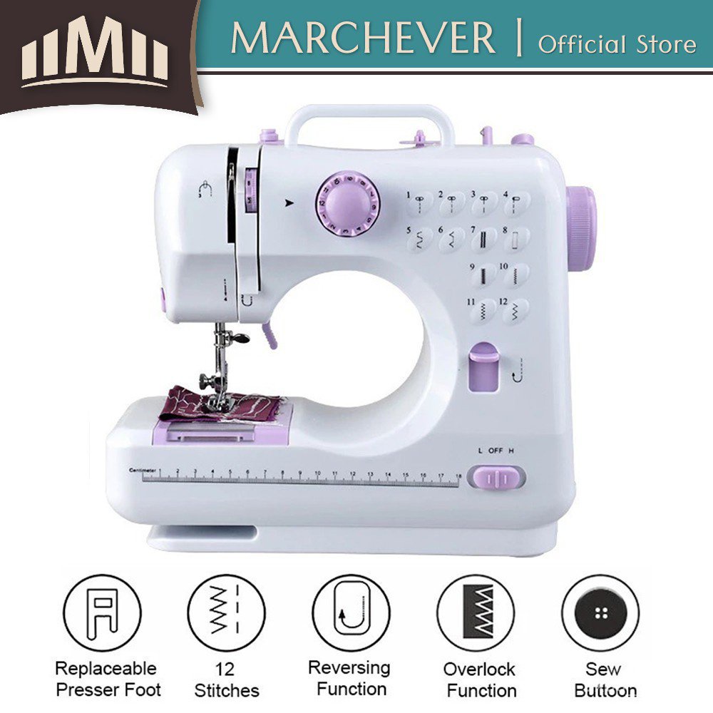 Malaysia] Portable Sewing Machine Upgraded FHSM 505A Pro 12 Stitches Mesin Jahit 505 LYg7