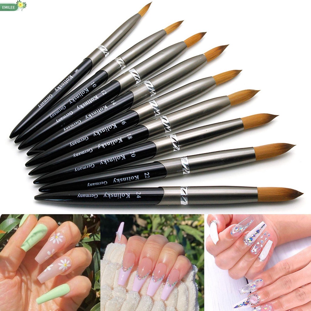 EMILEE 1 PC Professional Manicure Powder Bursh Nail Art Application For