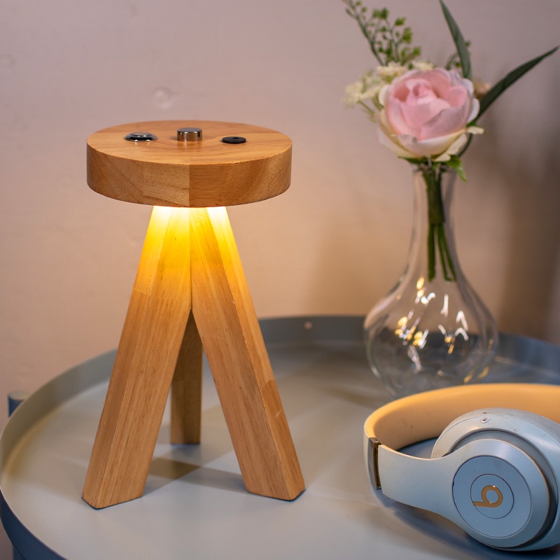 led rechargeable bar table lamp creative wood lamp desktop atmosphere